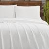 imageFRYE Cotton Linen Blend Blush 3 Piece Full Sheet SetWhite