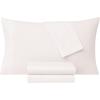 imageFRYE Cotton Linen Blend Blush 3 Piece Full Sheet SetWhite