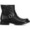 imageFrye 5  Veronica Booties for Women  FullGrain BrushOff Leather with Antique Metal Hardware and Rubber Outsole Genuine Stitch Welt ConstructionAntique Black  Flex