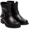 imageFrye 5  Veronica Booties for Women  FullGrain BrushOff Leather with Antique Metal Hardware and Rubber Outsole Genuine Stitch Welt ConstructionBlack  Shearling
