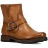imageFrye 5  Veronica Booties for Women  FullGrain BrushOff Leather with Antique Metal Hardware and Rubber Outsole Genuine Stitch Welt ConstructionCaramel  Flex