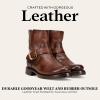 imageFrye 5  Veronica Booties for Women  FullGrain BrushOff Leather with Antique Metal Hardware and Rubber Outsole Genuine Stitch Welt ConstructionChocolate