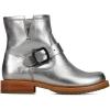 imageFrye 5  Veronica Booties for Women  FullGrain BrushOff Leather with Antique Metal Hardware and Rubber Outsole Genuine Stitch Welt ConstructionSilver  Austin Flex