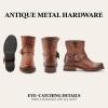 imageFrye 5  Veronica Booties for Women  FullGrain BrushOff Leather with Antique Metal Hardware and Rubber Outsole Genuine Stitch Welt ConstructionStone  Tonara