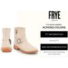 imageFrye 5  Veronica Booties for Women  FullGrain BrushOff Leather with Antique Metal Hardware and Rubber Outsole Genuine Stitch Welt ConstructionWhite  Naked Cow Leather