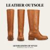 imageFrye Campus 14L Iconic Tall Boots for Women Crafted from Signature Montana Leather with Genuine Stitch Welt Construction and Stacked Leather HeelSaddle  Wide Calf