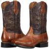 imageFrye Hauser Deco Stitch WesternBoots For Men  Stylish Leather Boot With Intricate Detailing And Durable CraftsmanshipSaddleDark Brown