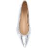 imageFrye Heather Ballet FlatsSandals for Women  Comfortable Leather SlipOn Shoes with Flexible Sole Casual ampamp Elegant DesignSilver  Wrinkle Metallic Leather