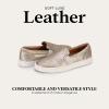 imageFrye Ivy SlipOn Shoes for Women Featuring Soft Leather with Thick Rubber Outsole Removable Molded Footbed and Padded Collar and VampPewter  New
