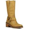 imageFrye Kate Harness 11 Leather Boots for Women  Mid Calf Boots with Signature Harness Detail Leather Lining and Rubber Outsole with 2 HeelBanana