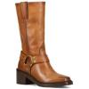 imageFrye Kate Harness 11 Leather Boots for Women  Mid Calf Boots with Signature Harness Detail Leather Lining and Rubber Outsole with 2 HeelBark