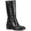 imageFrye Kate Harness 11 Leather Boots for Women  Mid Calf Boots with Signature Harness Detail Leather Lining and Rubber Outsole with 2 HeelBlack