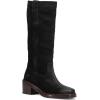 imageFrye Kate Pull On 14quot Leather Boots for Women  Riding Boots with 2 Heel Leather Lining Intricate Stitching Cushioned Footbed and Rubber OutsoleBlack  Wp Waxed Velour