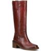 imageFrye Kate Pull On 14quot Leather Boots for Women  Riding Boots with 2 Heel Leather Lining Intricate Stitching Cushioned Footbed and Rubber OutsoleMerlot