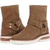 imageFrye Olivia Harness Short Boots for Women  Soft Leather ampamp Suede Chunky Heel EVA Outsole Versatile ColorsAlmond