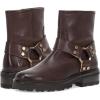 imageFrye Olivia Harness Short Boots for Women  Soft Leather ampamp Suede Chunky Heel EVA Outsole Versatile ColorsChocolate