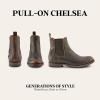 imageFrye Tyler Chelsea Boots for Men Designed with Flexible Blake Construction and Elasticated Side Panels Comfort Footbed and Full Leather Lining  6 Shaft HeightBlack  Toga Leather Brush Off Leather