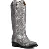 imageFrye Womens Billy Pull On Western BootSilver  Sillero Delgado