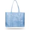 imageFrye Womens Melissa Shopper Tote Bag Stylist Large Handbag with Adjustable Strap ampamp PocketsWashed Denim Leath