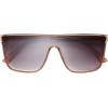 imageFrye Womens Ruby Shield SunglassesTan Crystal
