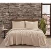 imageFRYE Cotton Linen Blend Blush 3 Piece Full Sheet SetBeige