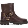 imageFrye Olivia Harness Short Boots for Women  Soft Leather ampamp Suede Chunky Heel EVA Outsole Versatile ColorsChocolate