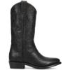 Black - Volterra Floral Emboss Leather