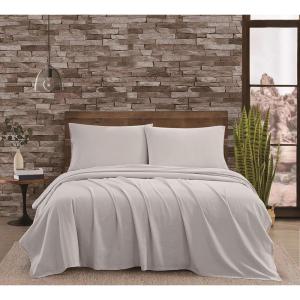 imageFRYE Cotton Linen Blend Blush 3 Piece Full Sheet SetGrey