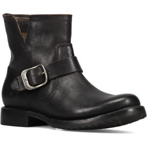 imageFrye 5  Veronica Booties for Women  FullGrain BrushOff Leather with Antique Metal Hardware and Rubber Outsole Genuine Stitch Welt ConstructionAntique Black  Flex