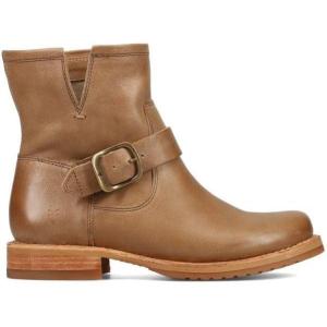 imageFrye 5  Veronica Booties for Women  FullGrain BrushOff Leather with Antique Metal Hardware and Rubber Outsole Genuine Stitch Welt ConstructionBeige  Flex