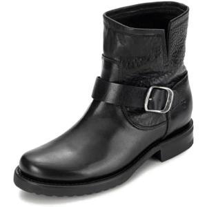 imageFrye 5  Veronica Booties for Women  FullGrain BrushOff Leather with Antique Metal Hardware and Rubber Outsole Genuine Stitch Welt ConstructionBlack  Apalusa