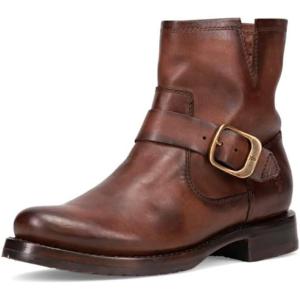 imageFrye 5  Veronica Booties for Women  FullGrain BrushOff Leather with Antique Metal Hardware and Rubber Outsole Genuine Stitch Welt ConstructionChocolate