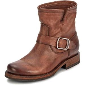 imageFrye 5  Veronica Booties for Women  FullGrain BrushOff Leather with Antique Metal Hardware and Rubber Outsole Genuine Stitch Welt ConstructionStone  Tonara