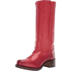 imageFrye Campus 14L Iconic Tall Boots for Women Crafted from Signature Montana Leather with Genuine Stitch Welt Construction and Stacked Leather HeelBurnt Red Polished Soft Full Grain