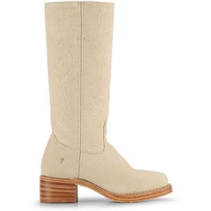 imageFrye Campus 14L Iconic Tall Boots for Women Crafted from Signature Montana Leather with Genuine Stitch Welt Construction and Stacked Leather HeelIvory  Haka Floral Leather