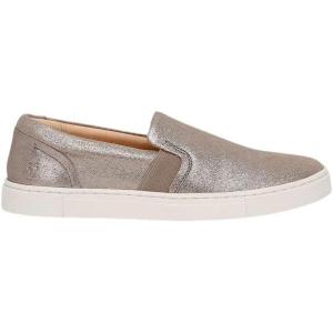 imageFrye Ivy SlipOn Shoes for Women Featuring Soft Leather with Thick Rubber Outsole Removable Molded Footbed and Padded Collar and VampPewter  New