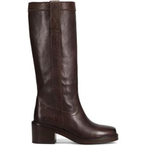 imageFrye Kate Pull On 14quot Leather Boots for Women  Riding Boots with 2 Heel Leather Lining Intricate Stitching Cushioned Footbed and Rubber OutsoleDark Brown  Wide Calf