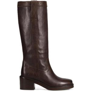 imageFrye Kate Pull On 14quot Leather Boots for Women  Riding Boots with 2 Heel Leather Lining Intricate Stitching Cushioned Footbed and Rubber OutsoleDark Brown