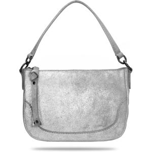 imageFrye Melissa CrossbodyPewter Distressed Metallic