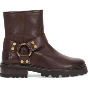 imageFrye Olivia Harness Short Boots for Women  Soft Leather ampamp Suede Chunky Heel EVA Outsole Versatile ColorsChocolate