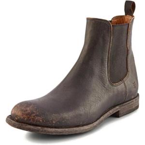 imageFrye Tyler Chelsea Boots for Men Designed with Flexible Blake Construction and Elasticated Side Panels Comfort Footbed and Full Leather Lining  6 Shaft HeightBlack  Toga Leather Brush Off Leather