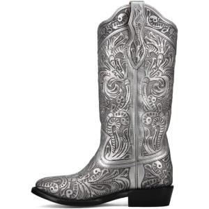 imageFrye Womens Billy Pull On Western BootSilver  Sillero Delgado