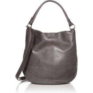 imageFrye Womens Melissa Hobo Handbag Stylish Bag with Adjustable Strap ampamp PocketsCarbon