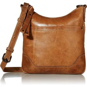 imageFrye Womens Melissa Swing Pack Zip Crossbody Bag Handbag with Adjustable Strap ampamp PocketsBeige