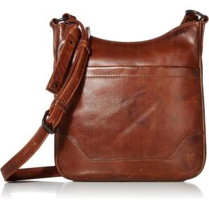 imageFrye Womens Melissa Swing Pack Zip Crossbody Bag Handbag with Adjustable Strap ampamp PocketsCognac