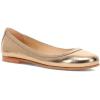 imageFrye Carson Ballet Flats for Women  Premium Tumbled Leather Lining Leather Outsole  38quot HeelDark Gold  Wrinkled Metallic Leather