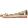 imageFrye Carson Ballet Flats for Women  Premium Tumbled Leather Lining Leather Outsole  38quot HeelDark Gold  Wrinkled Metallic Leather