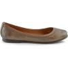 imageFrye Carson Ballet Flats for Women  Premium Tumbled Leather Lining Leather Outsole  38quot HeelWarm Grey  Cabra Crust Veg Leather