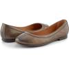 imageFrye Carson Ballet Flats for Women  Premium Tumbled Leather Lining Leather Outsole  38quot HeelWarm Grey  Cabra Crust Veg Leather
