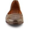 imageFrye Carson Ballet Flats for Women  Premium Tumbled Leather Lining Leather Outsole  38quot HeelWarm Grey  Cabra Crust Veg Leather